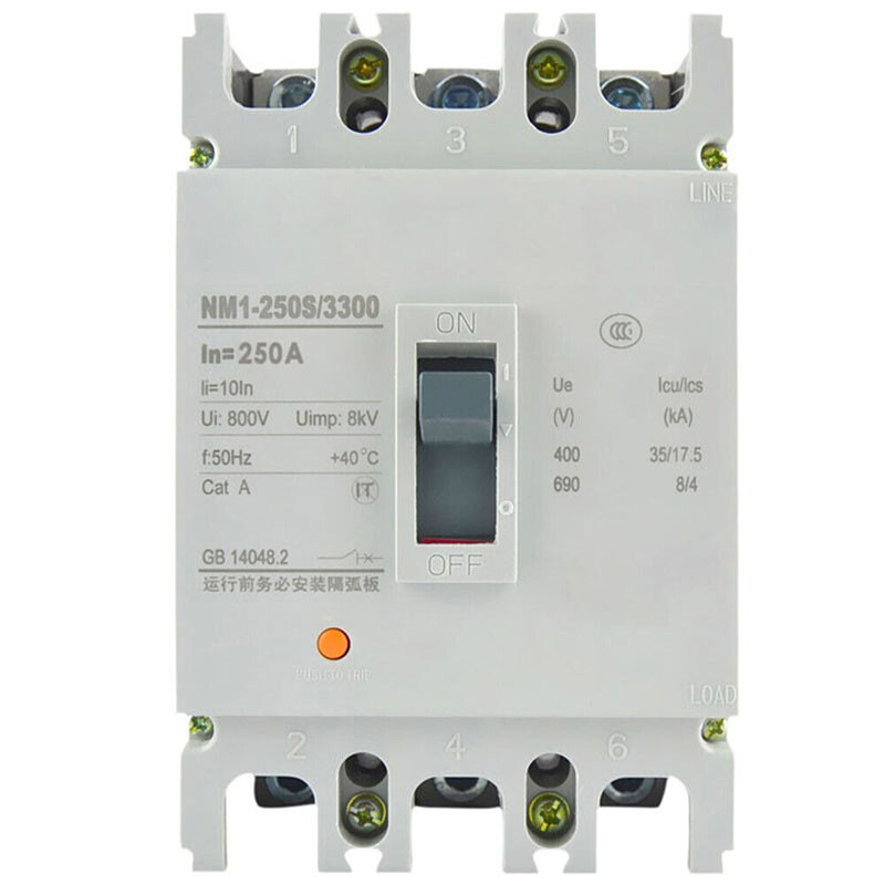 125A 160A 180A 200A 225A 250A 1PC Circuit Breaker NM1-250S/3300 3 pole For CHINT