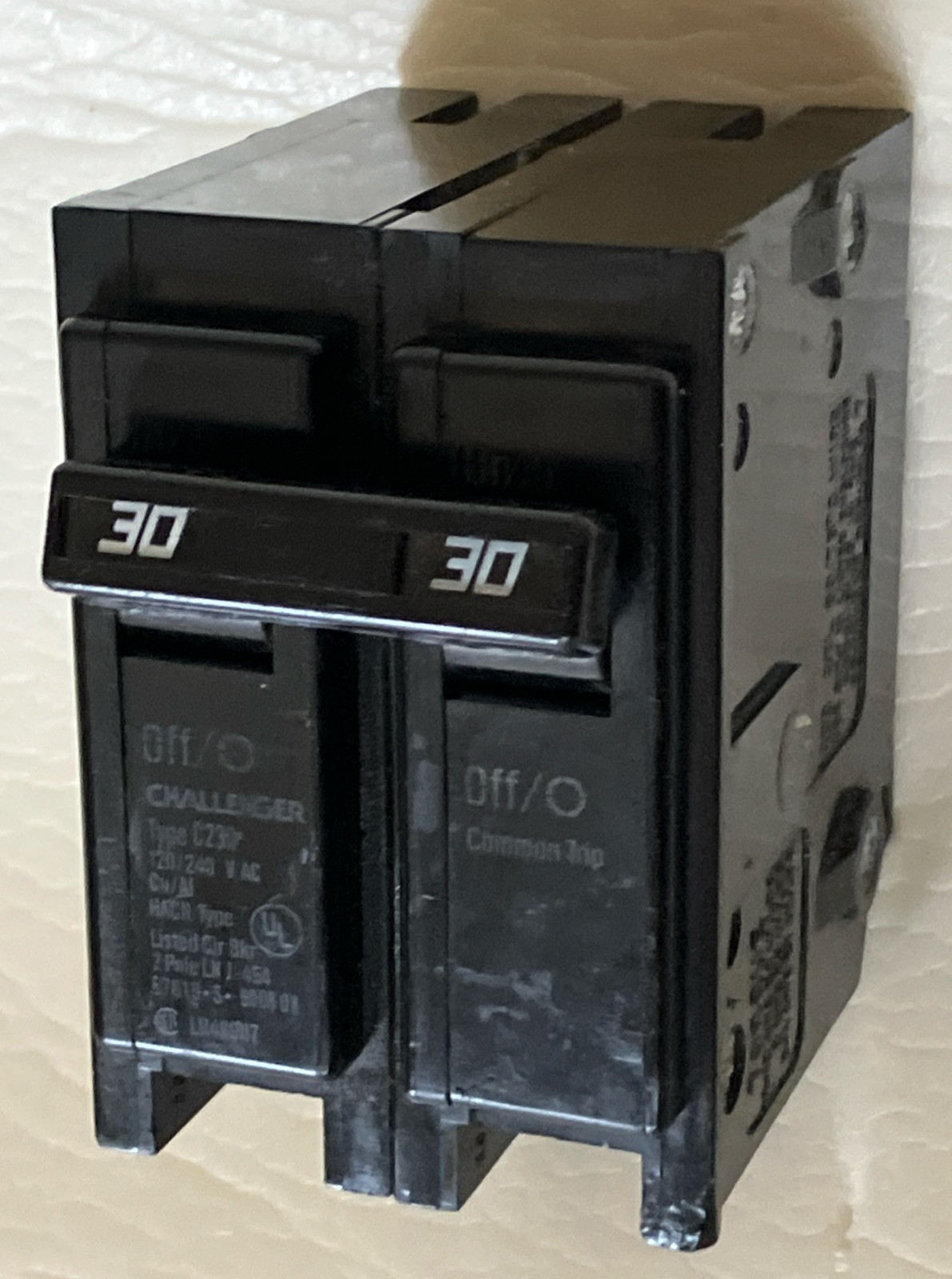 CHALLENGER C230 30 Amp 2 Pole 120/240V 10K Circuit Breaker 240 Volt