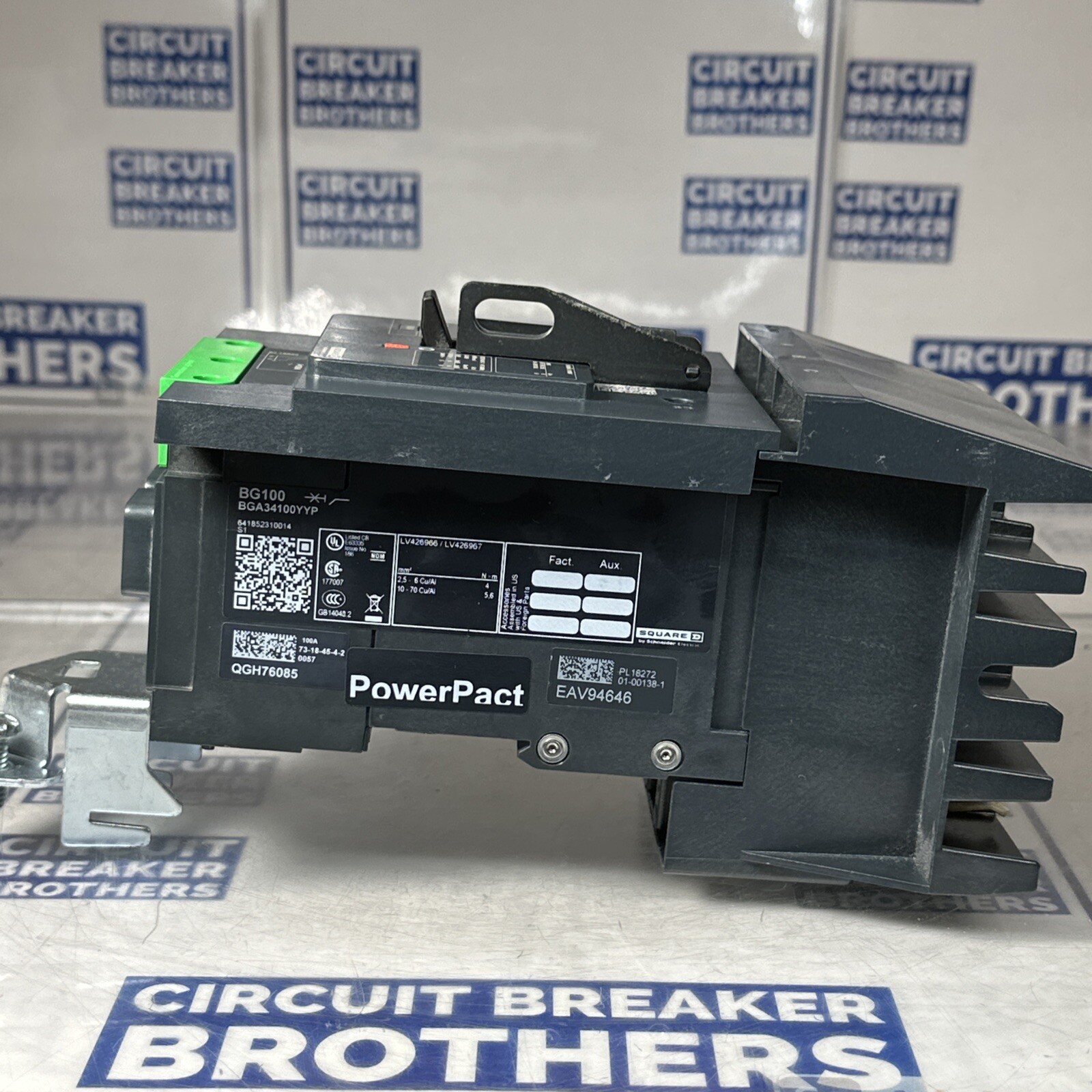 Square D BGA34100YYP 100 Amp 480V 3 Pole Circuit Breaker-Warranty (New Take Out)