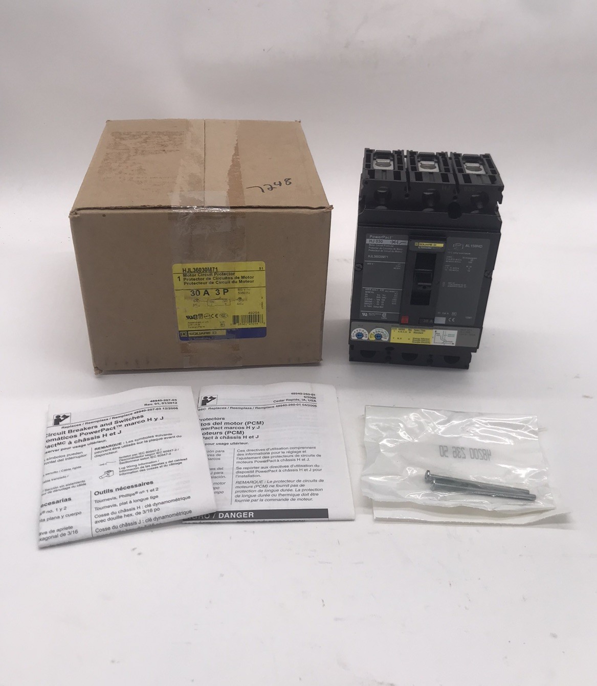 HOUSTON STOCK NEW SQUARE D HJL36030M71 POWERPACT 30 AMP FREE 2 DAY AIR BUY NOW