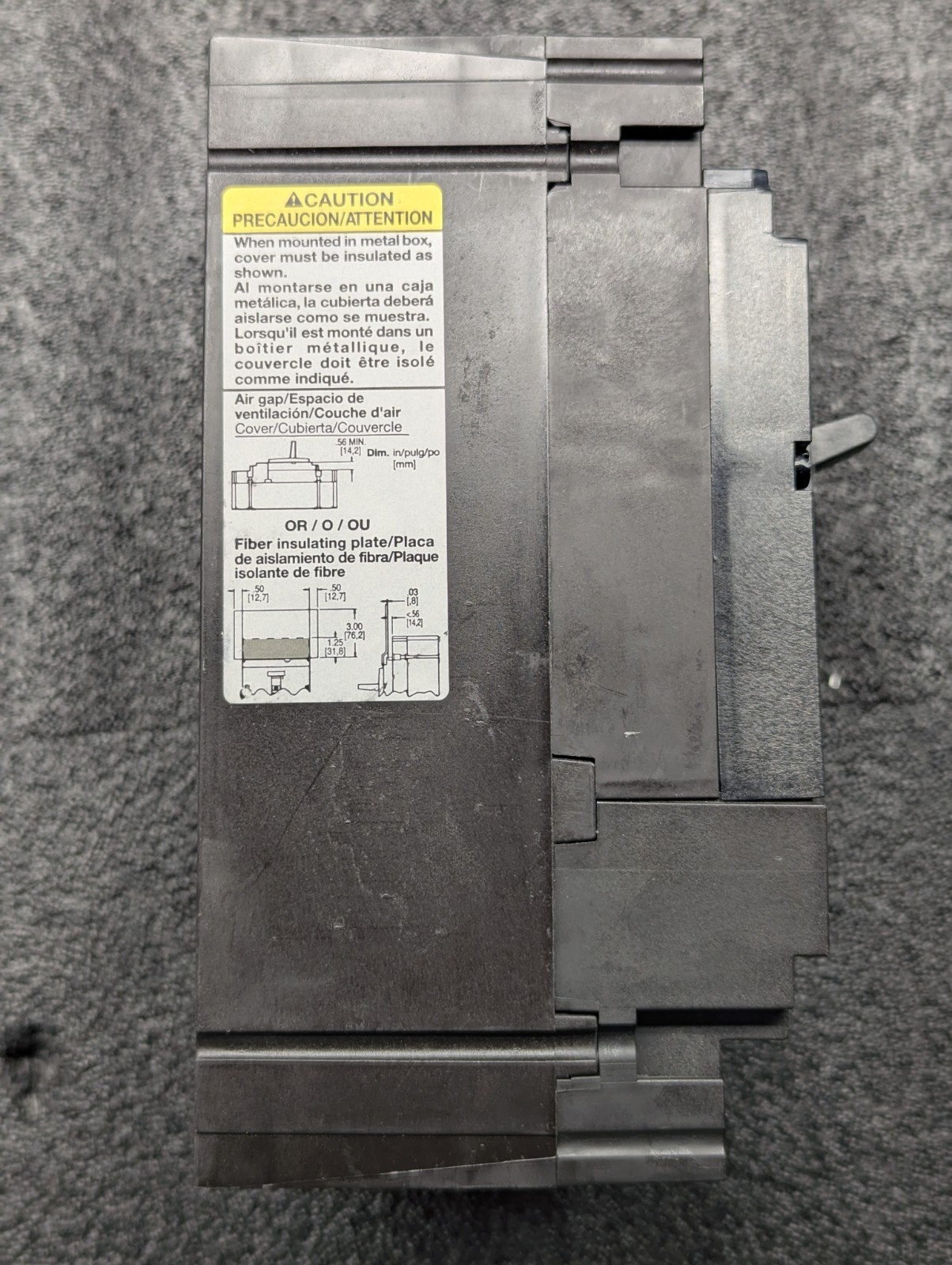 SQUARE D POWERPACT HG CIRCUIT BREAKER HGL36090 90AMP 600VOLT 3POLE