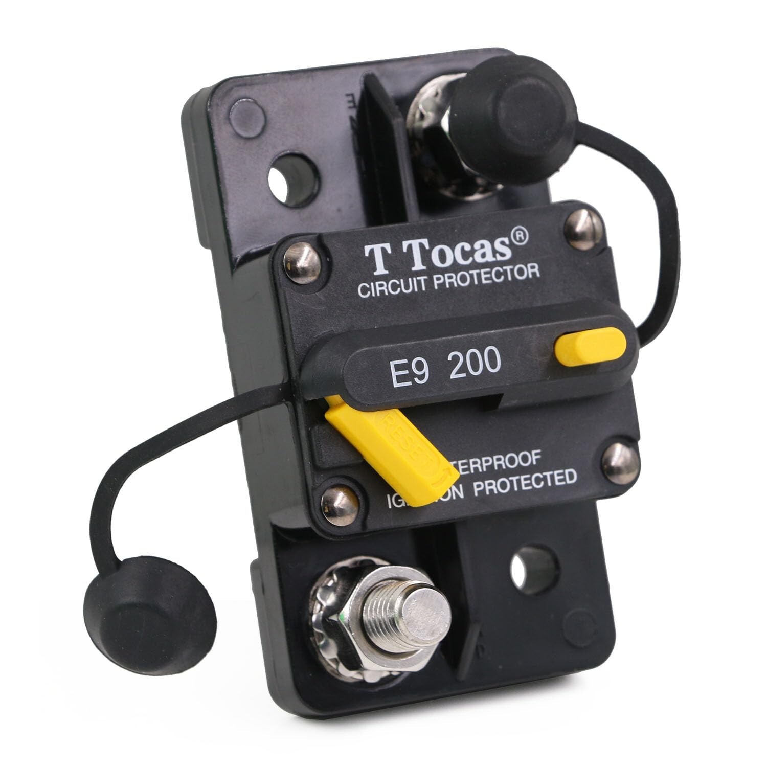 Hi-Amp 200 Amp Trolling Motor Circuit Breaker with Manual Reset Switchable fo…