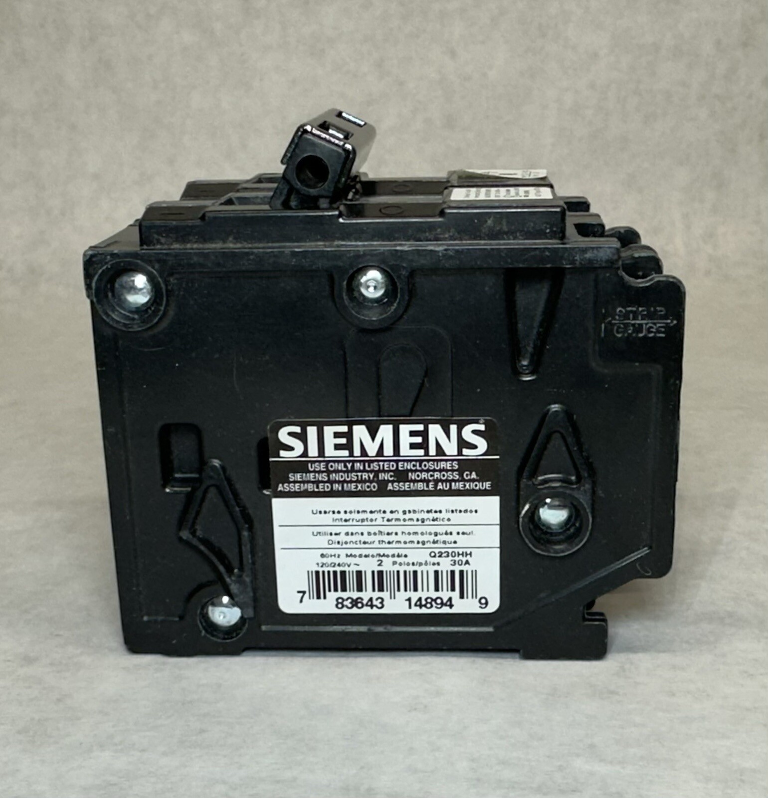 NEW Siemens Q230HH Circuit Breaker 30 Amp, 120/240V, 2-Pole, Type HQP, 65 kA