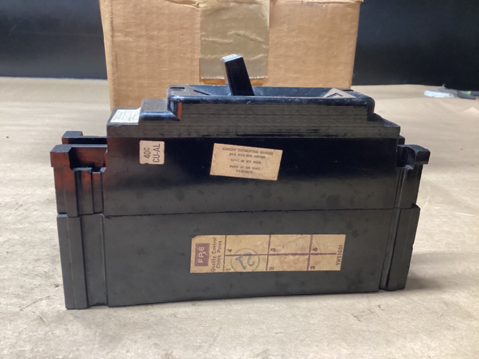 FPE Federal Pacific circuit breaker type NEF 1p 20amp LB-232 #131A108PR2*CO