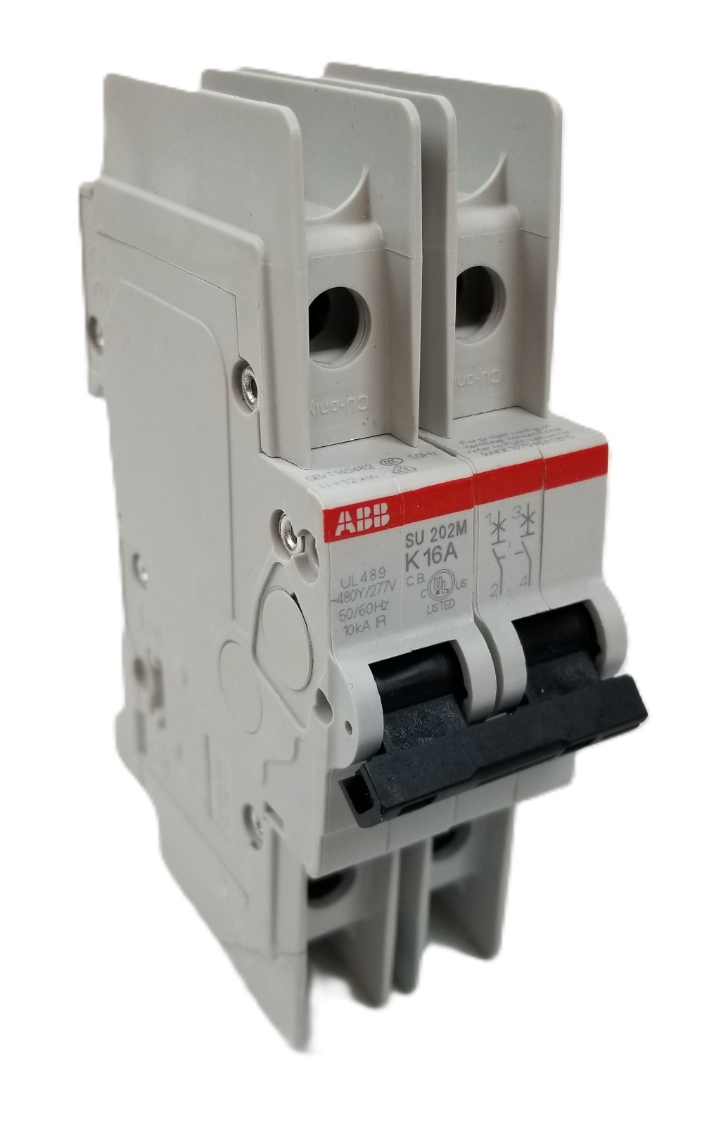 ABB SU202M-K16 2CDS272337R046 Circuit Breaker 16A 240/480Vac 2Pole Din Rail NEW