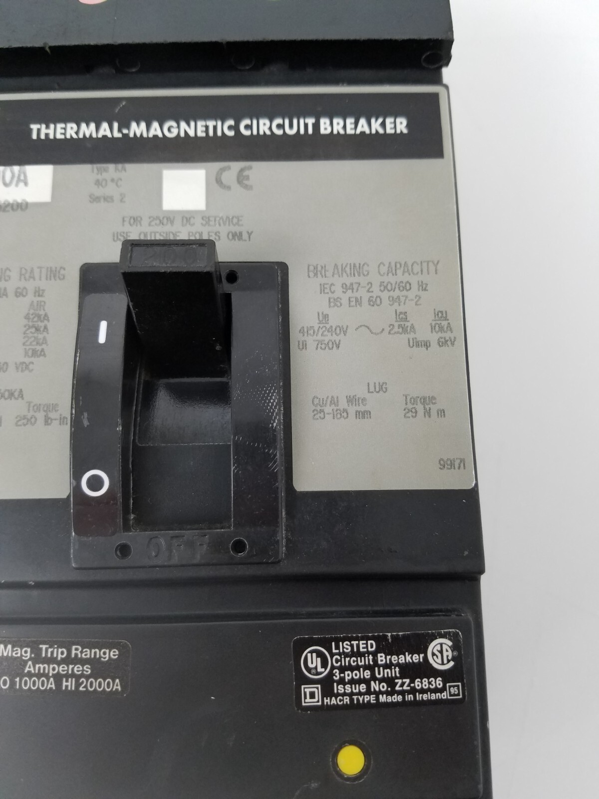 KA36200 Square D 200 Amp Circuit Breaker *NEXT DAY OPTION*