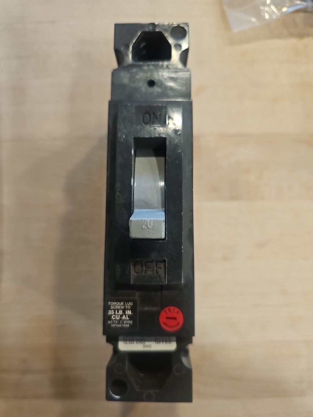 TED113020 GE 1POLE 20AMP 277V NEW