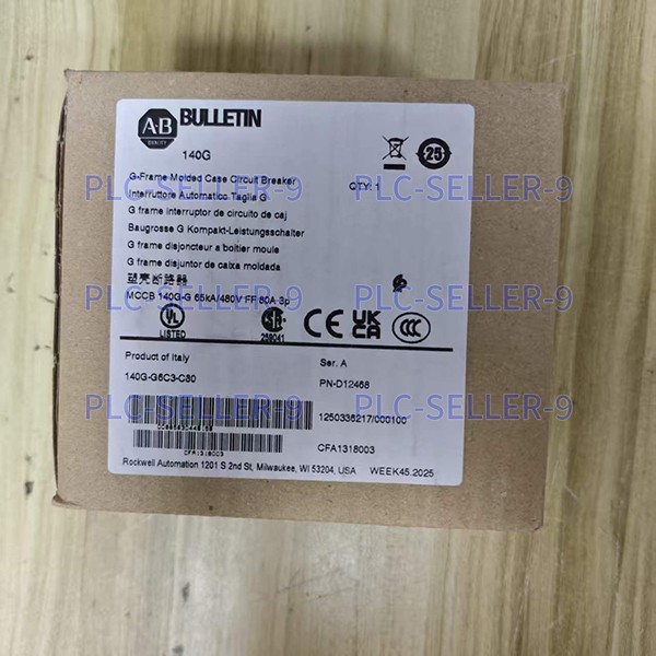 NEW Sealed 140G-G6C3-C80 AB Circuit Breaker 80A 3-Pole 480V Free Ship