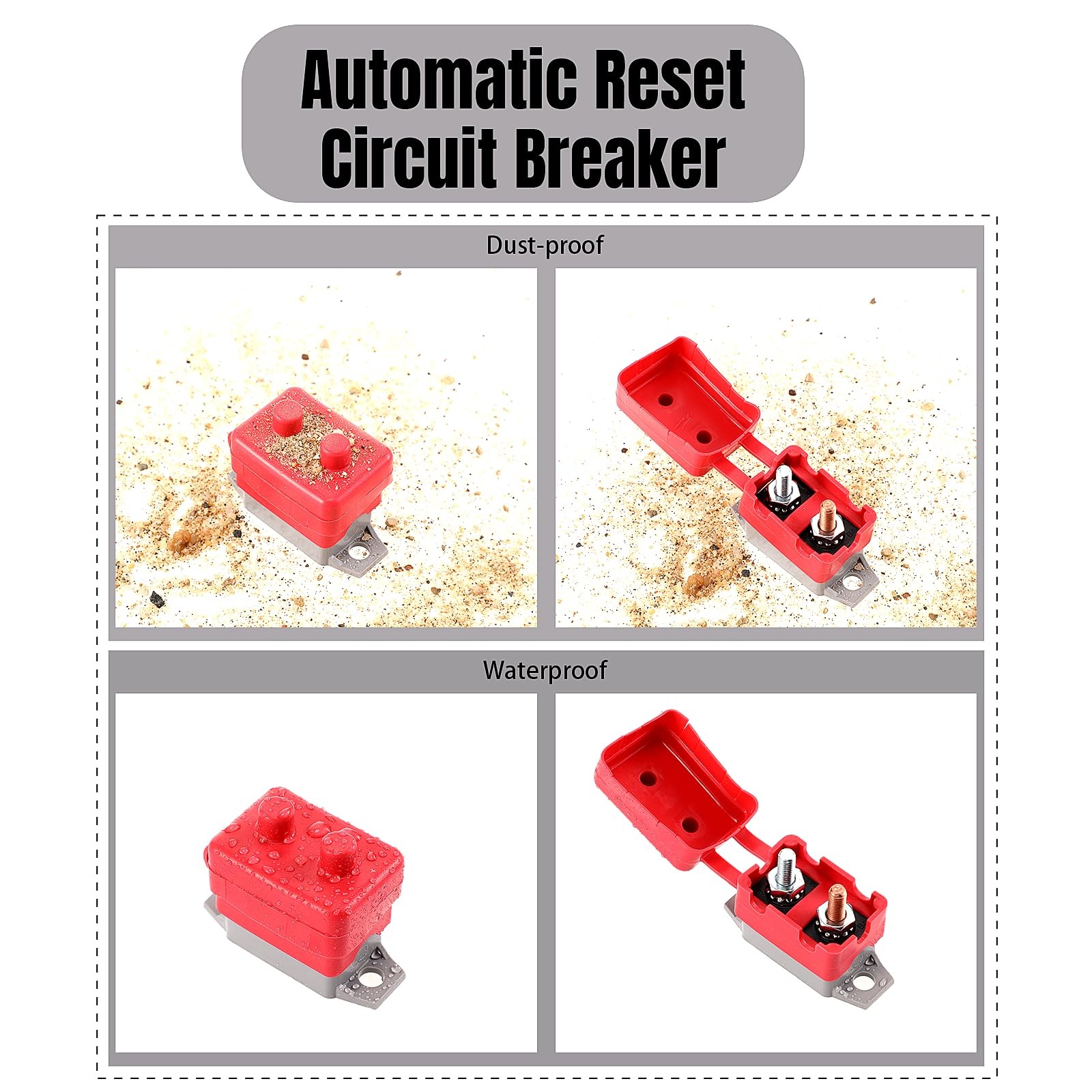 4 Pieces Dc 12V – 24V Automatic Reset Circuit Breaker Circuit Breaker With