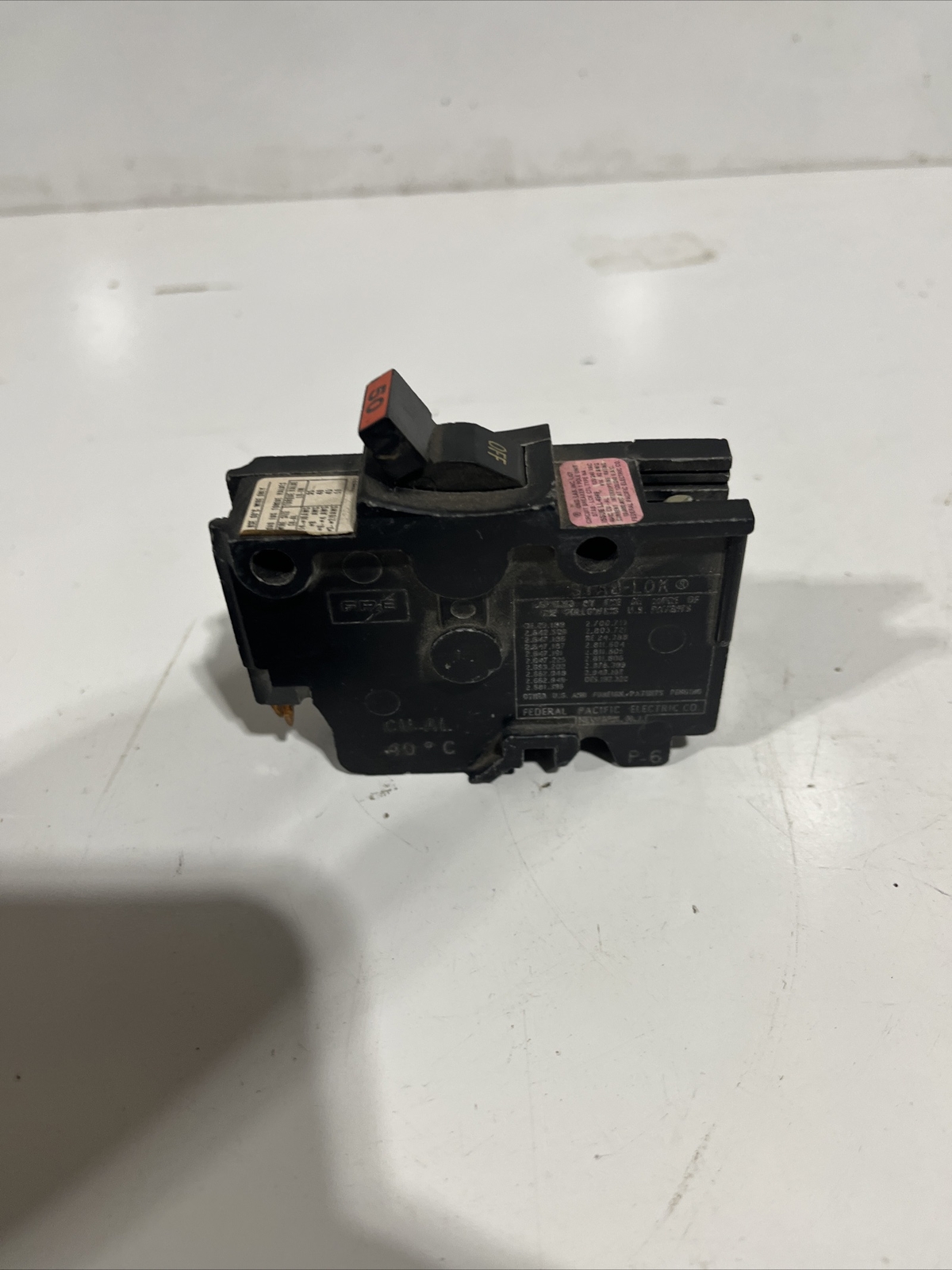 FEDERAL PACIFIC FPE 50 AMP 1 POLE NA150 STAB-LOK 1″ Thick Wide CIRCUIT BREAKER