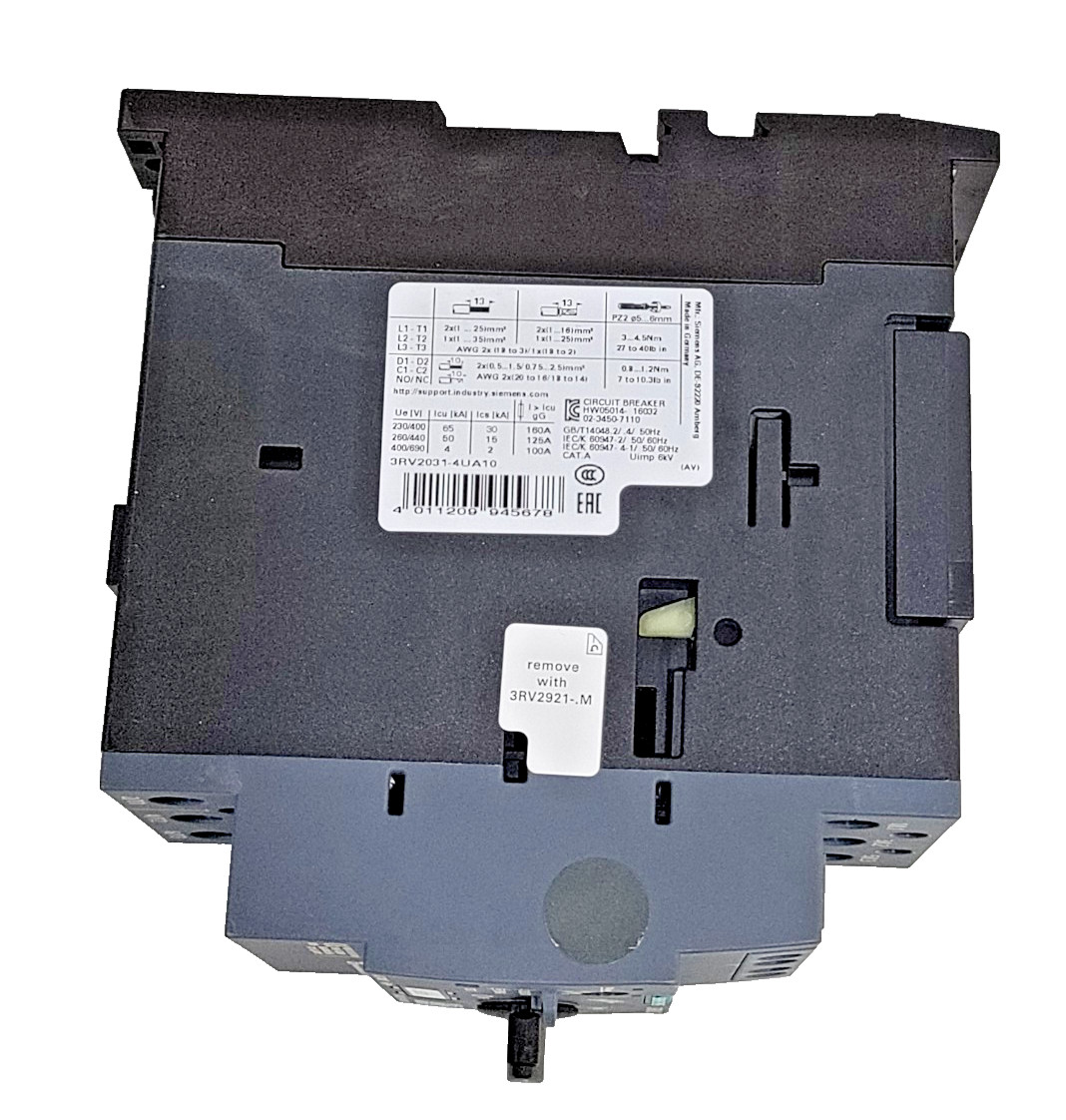 Siemens SIRIUS 3RV2031-4UA10 Motor Protection Circuit Breaker 32-40A 600VAC