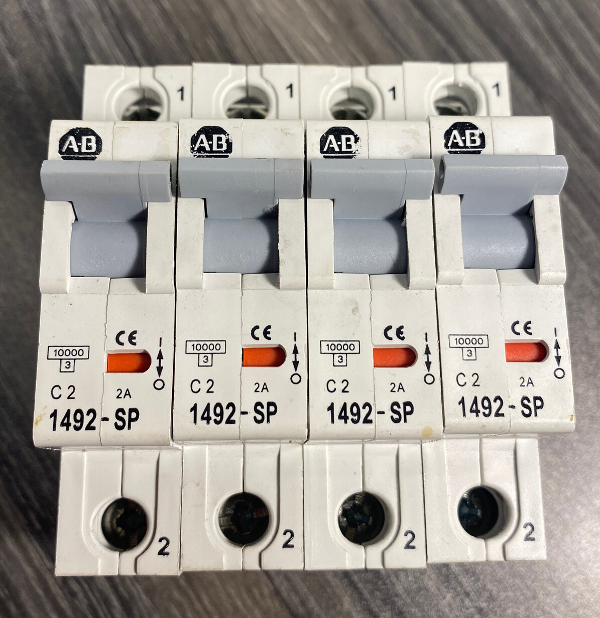 Allen Bradley 1492-SP1C020 Ser C 2A 1-P Miniature Circuit Breaker **Lot of 4**