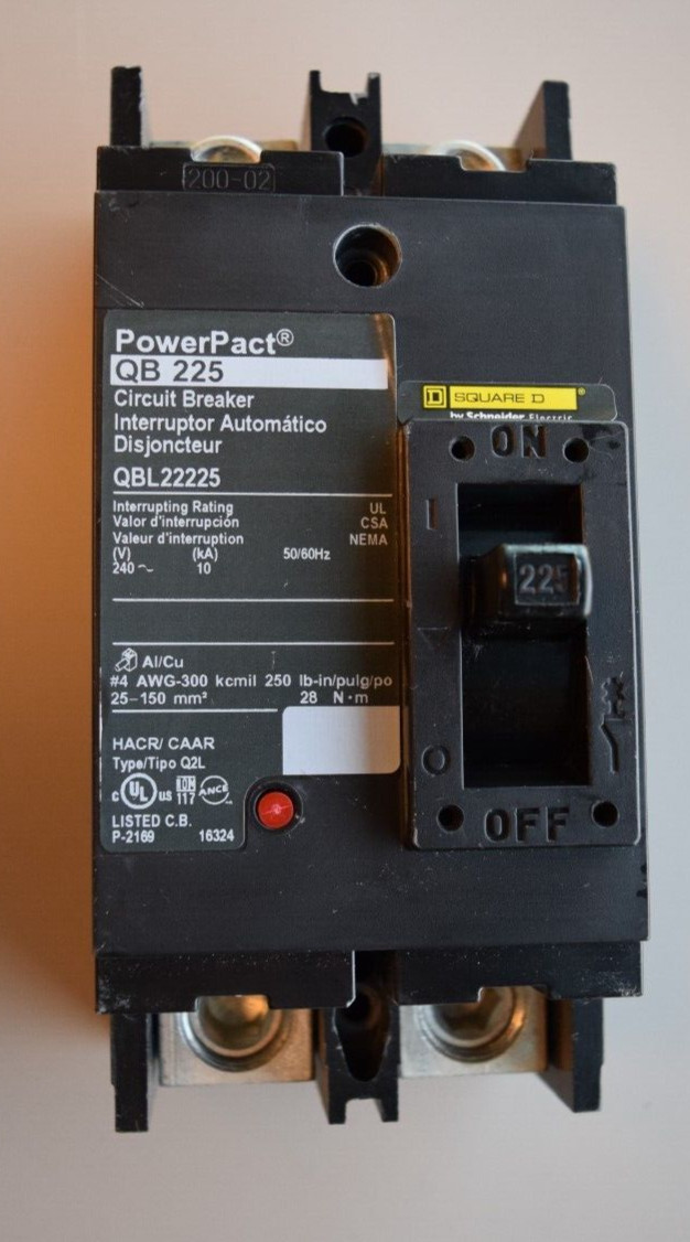 QBL22225 POWERPACT CIRCUIT BREAKER – SQUARE D BY SCHNEIDER ELECTRIC