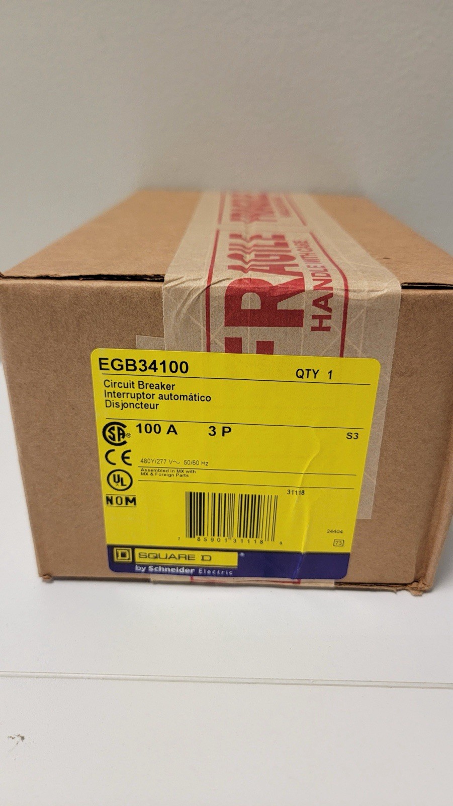 Square D EGB34100 3-Pole Circuit Breaker *NIB*