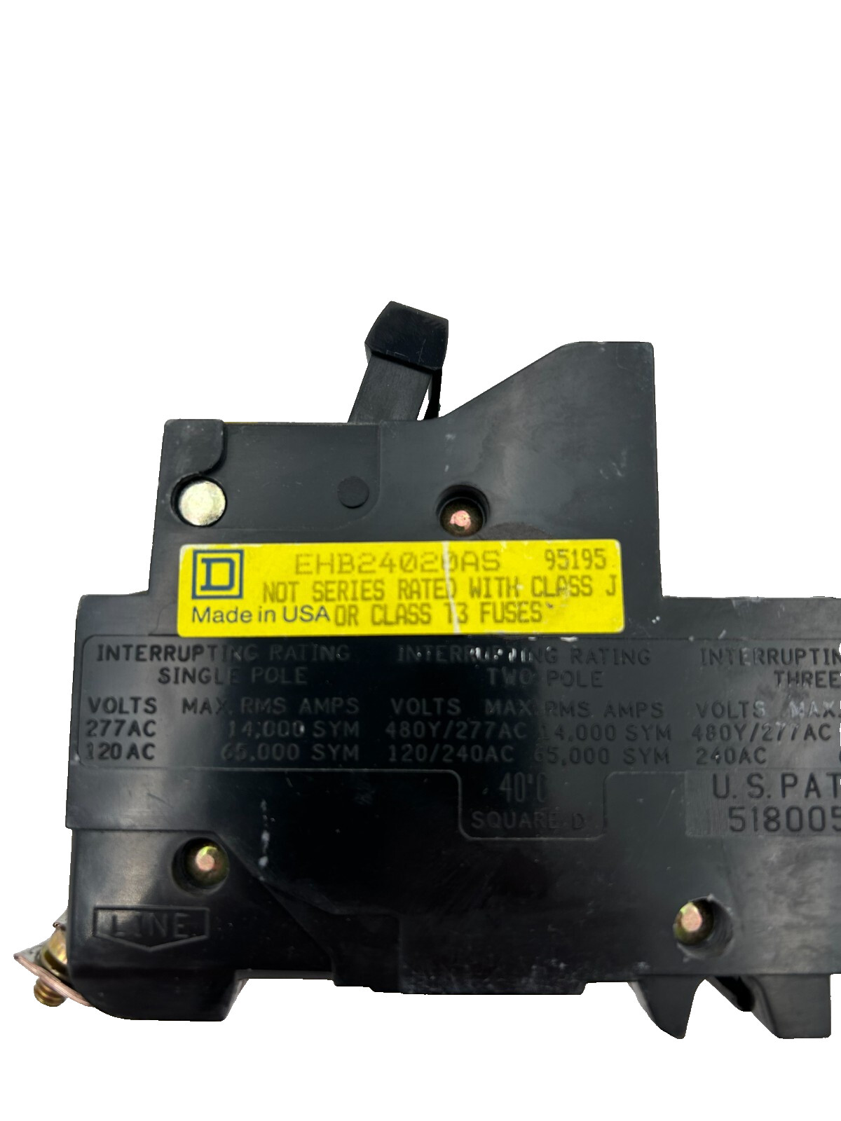 Square D EHB24020AS Circuit Breaker 20A 2Pole 480 V