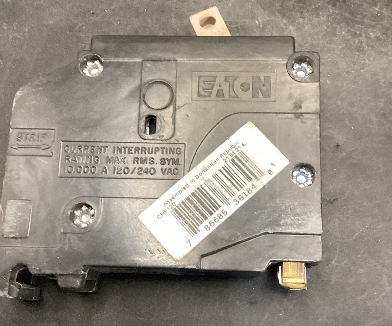 Lot Of 4 Cutler-Hammer CH120 20 Amp 1 Pole Circuit Breaker Plastic Feet Used
