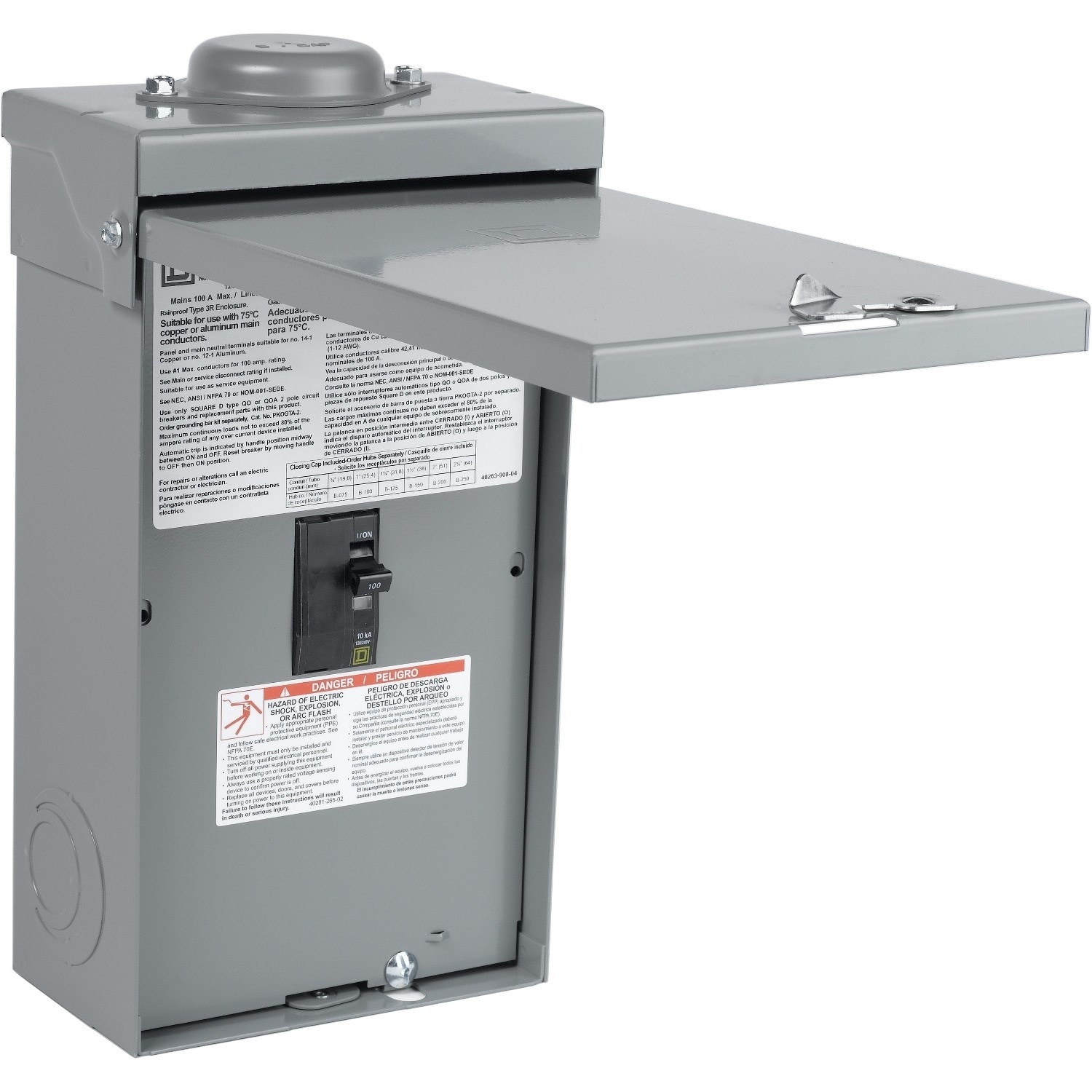 SQUARE D QO2100NRBCP CIRCUIT BREAKER ENCLOSURE ($80 OBO)