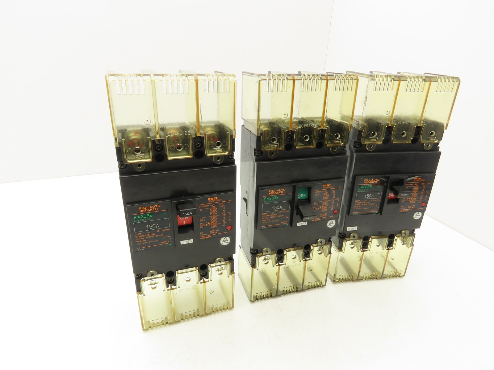 Fuji Electric EA203B Electric Circuit Breaker 150A 3 Pole Lot of 3