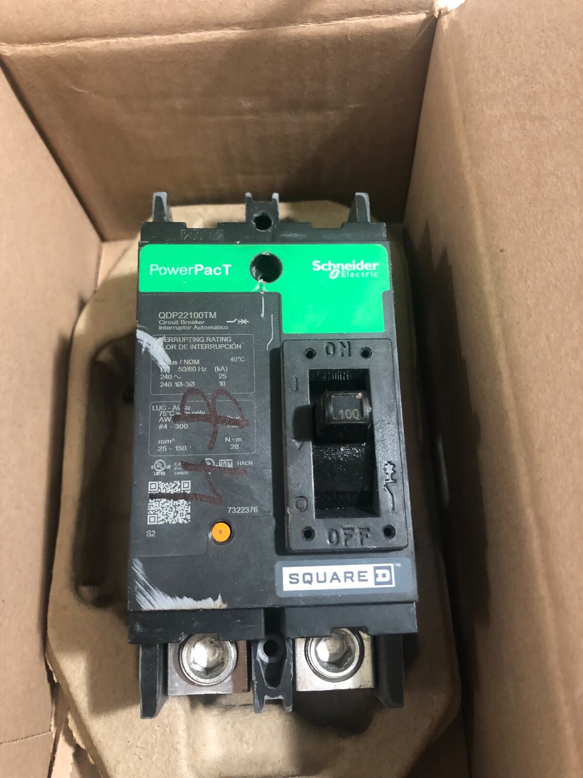 Square D QDP22100TM Circuit Breaker