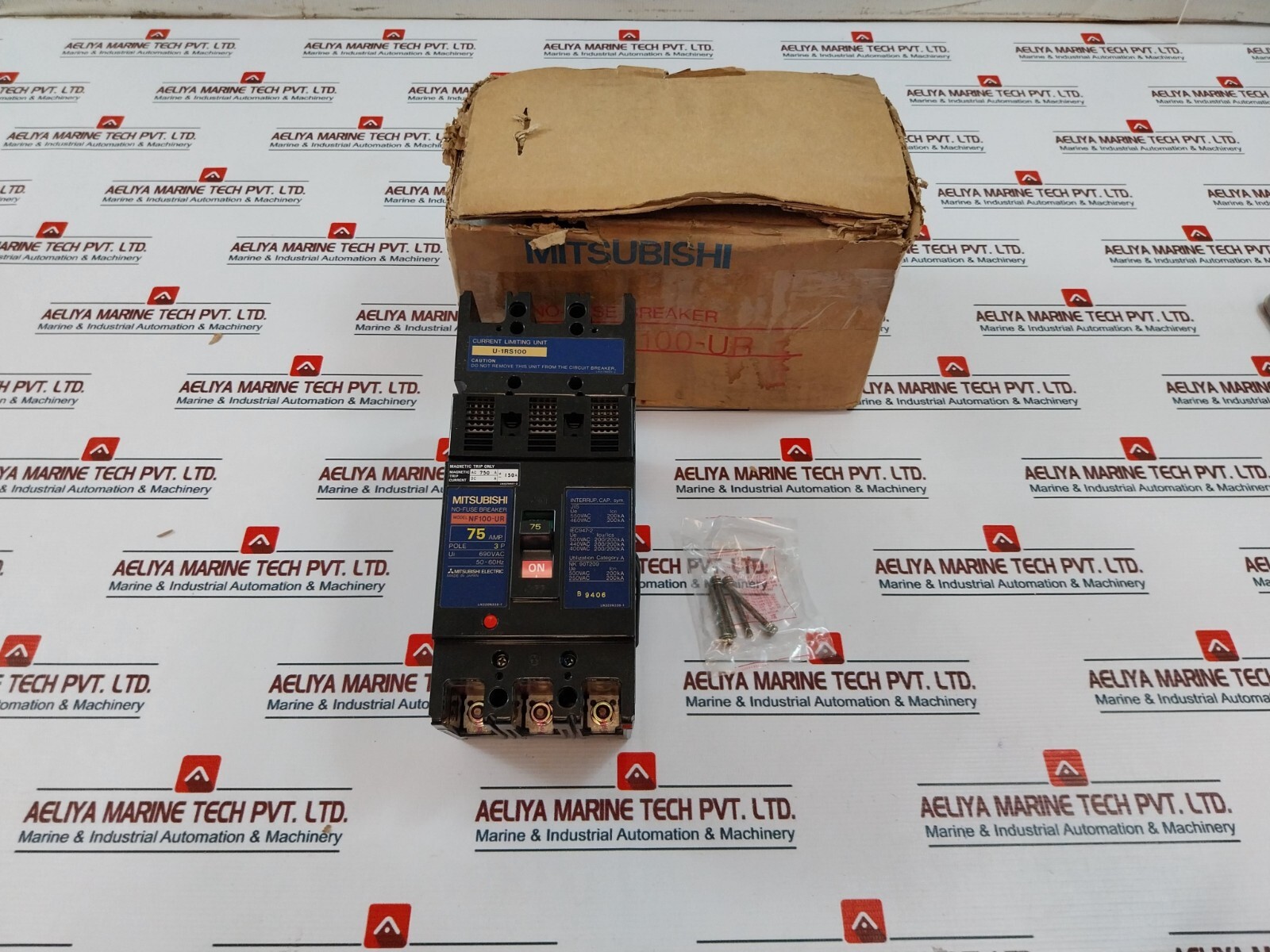 Mitsubishi NF100-UR No-Fuse Breaker Current Limiting Unit 75 Amp AC380-450V