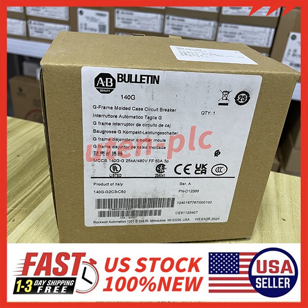 1PC NEW AB 3-Pole 480V Molded Case Circuit Breaker 140G-G2C3-C50 Free Shipping
