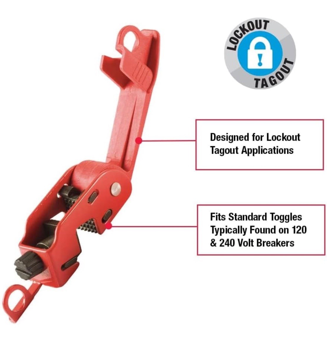 Master Lock 493B Grip Tight Circuit Breaker Lockout Standard Toggle