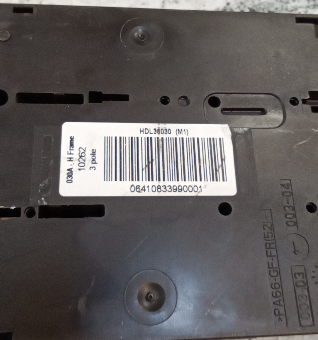 Square D/POWERPACT/BREAKER/HDL36030/30A/3P/600V/HD060/AL150HD/30A RATED/UE(40D3