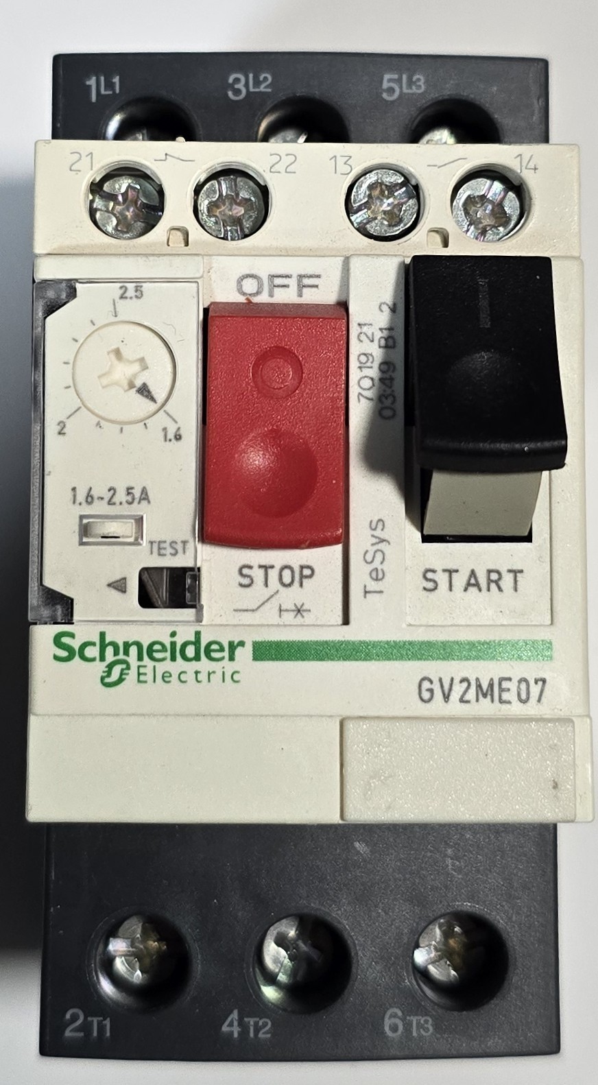 Schneider GV2ME07 Thermal Magnetic Motor Circuit Breaker 1.6~2.5A