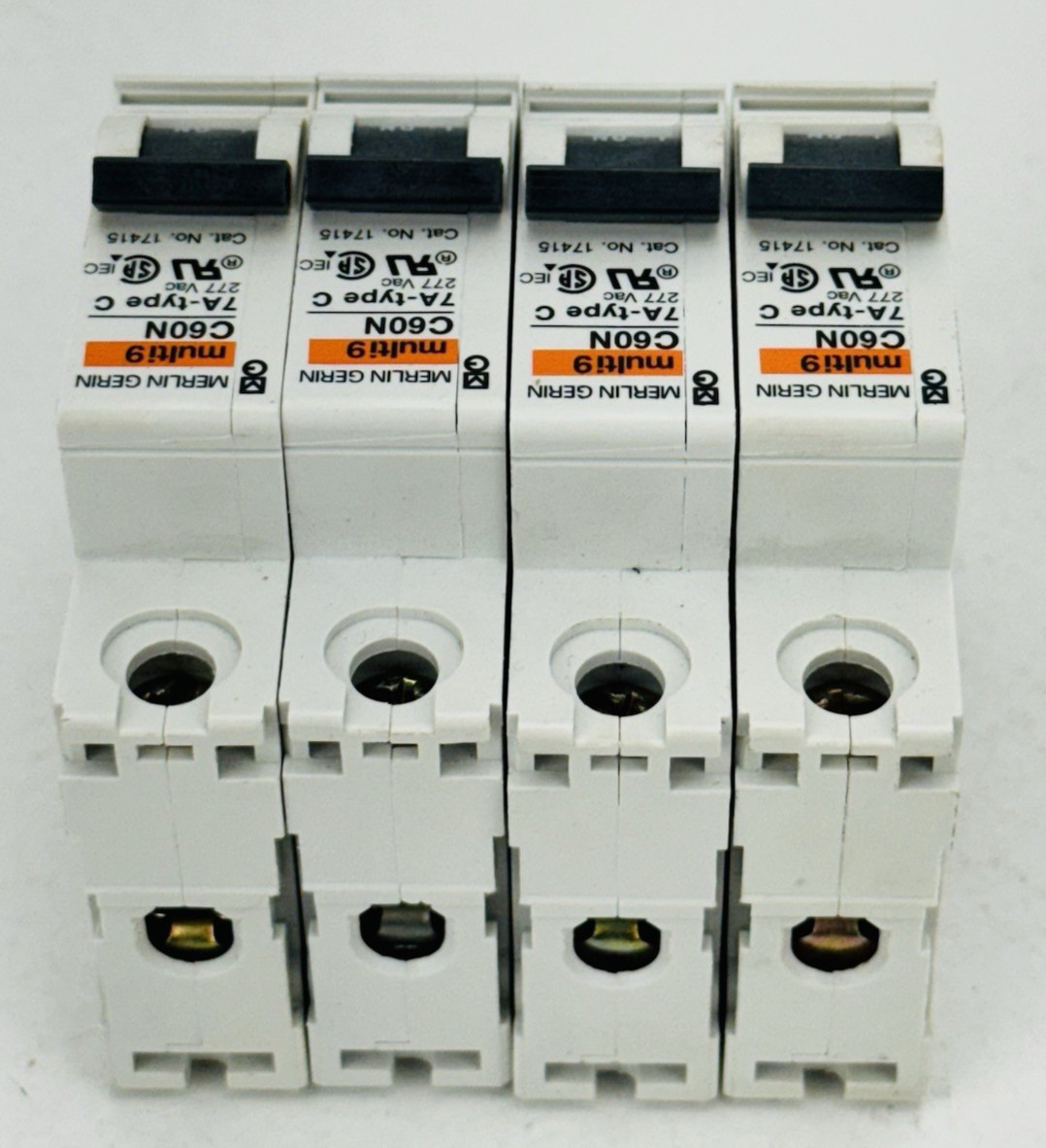 (LOT OF 4) Merlin Gerin multi9 C60N 7A-Type C Circuit Breaker 1 Pole *WARRANTY*