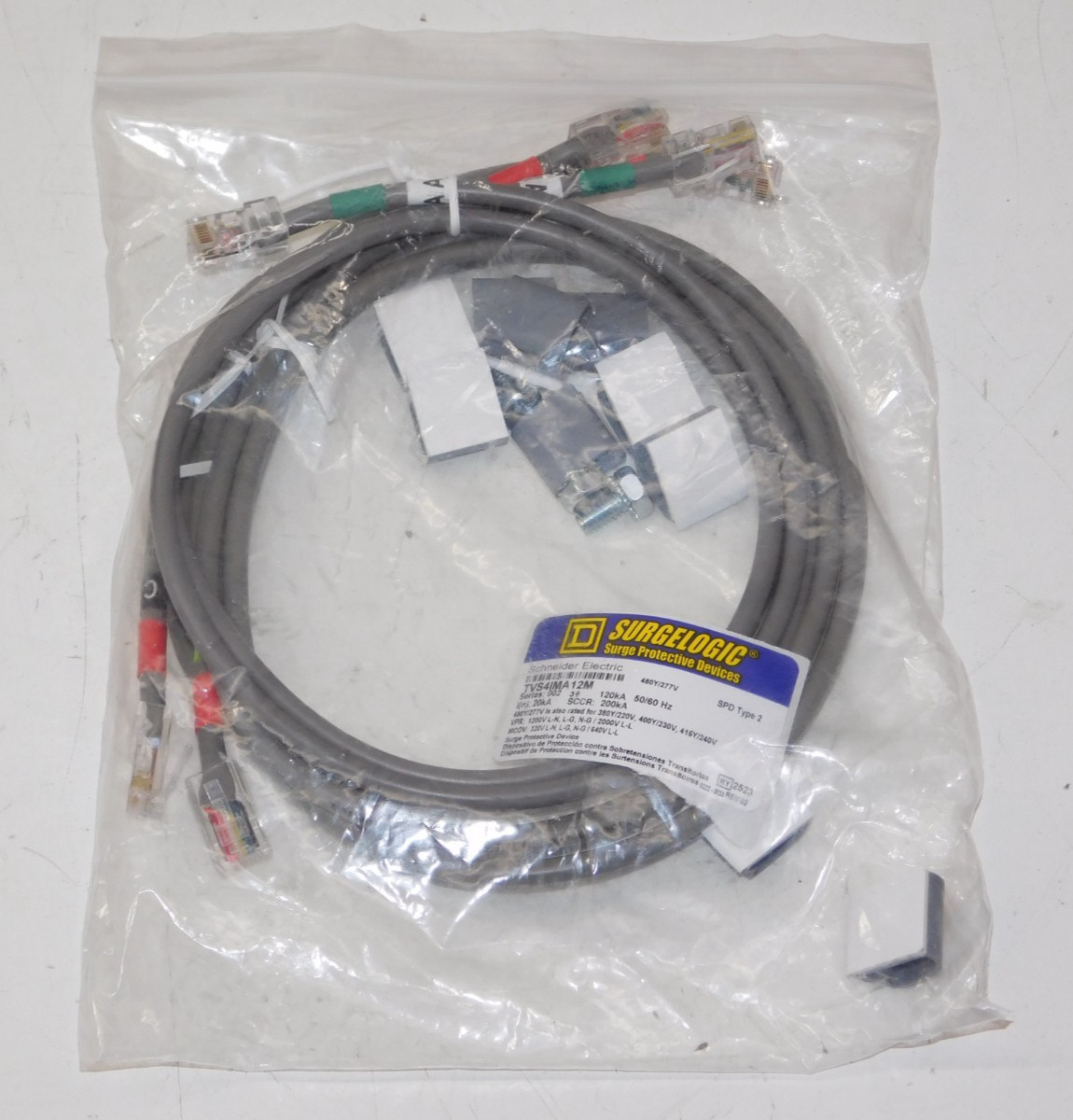 New Square D TVS4IMA12M SurgeLogic Surge Protective Device Cable Accessory Pack