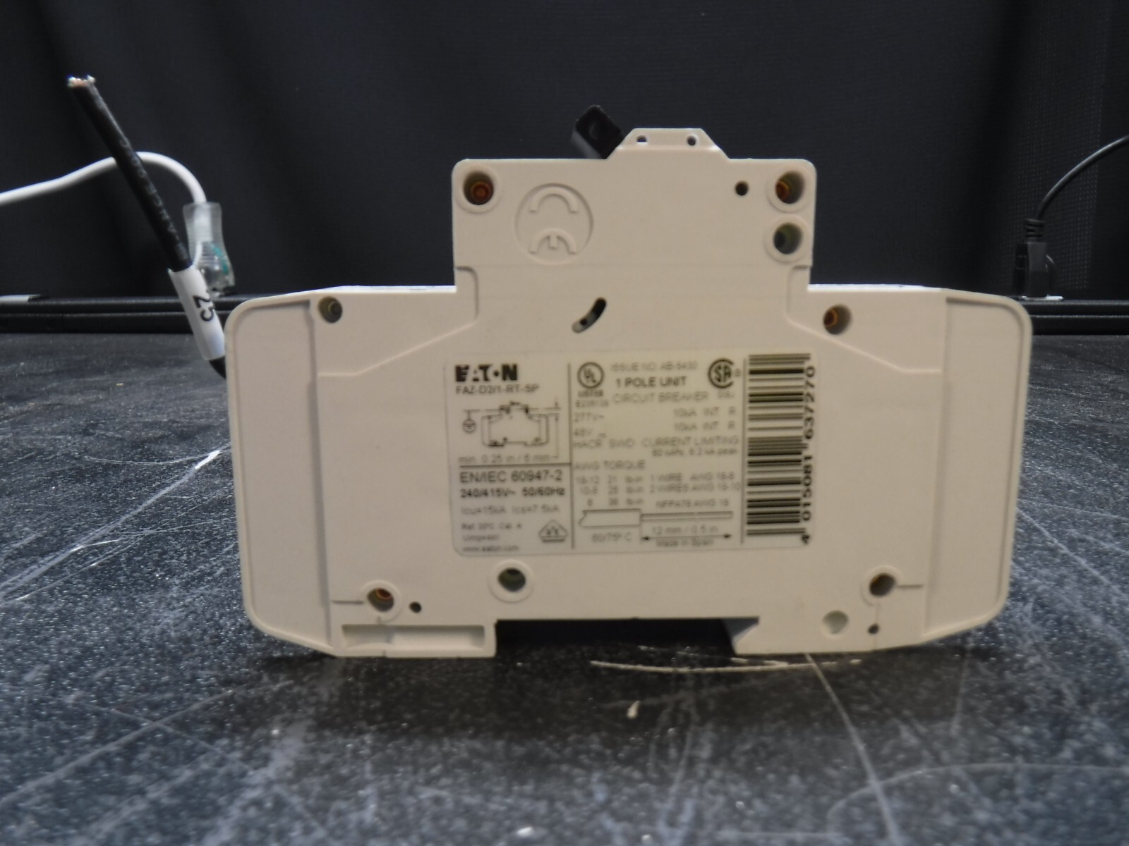 Eaton FAZ-D2/1-RT-SP EN/IEC 60947-2 240/415V~ 50/60Hz Pole Units Circuit Breaker