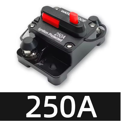 12–48V Waterproof Circuit Breaker Reset Fuse 30A–300A Car Boat Audio Protection