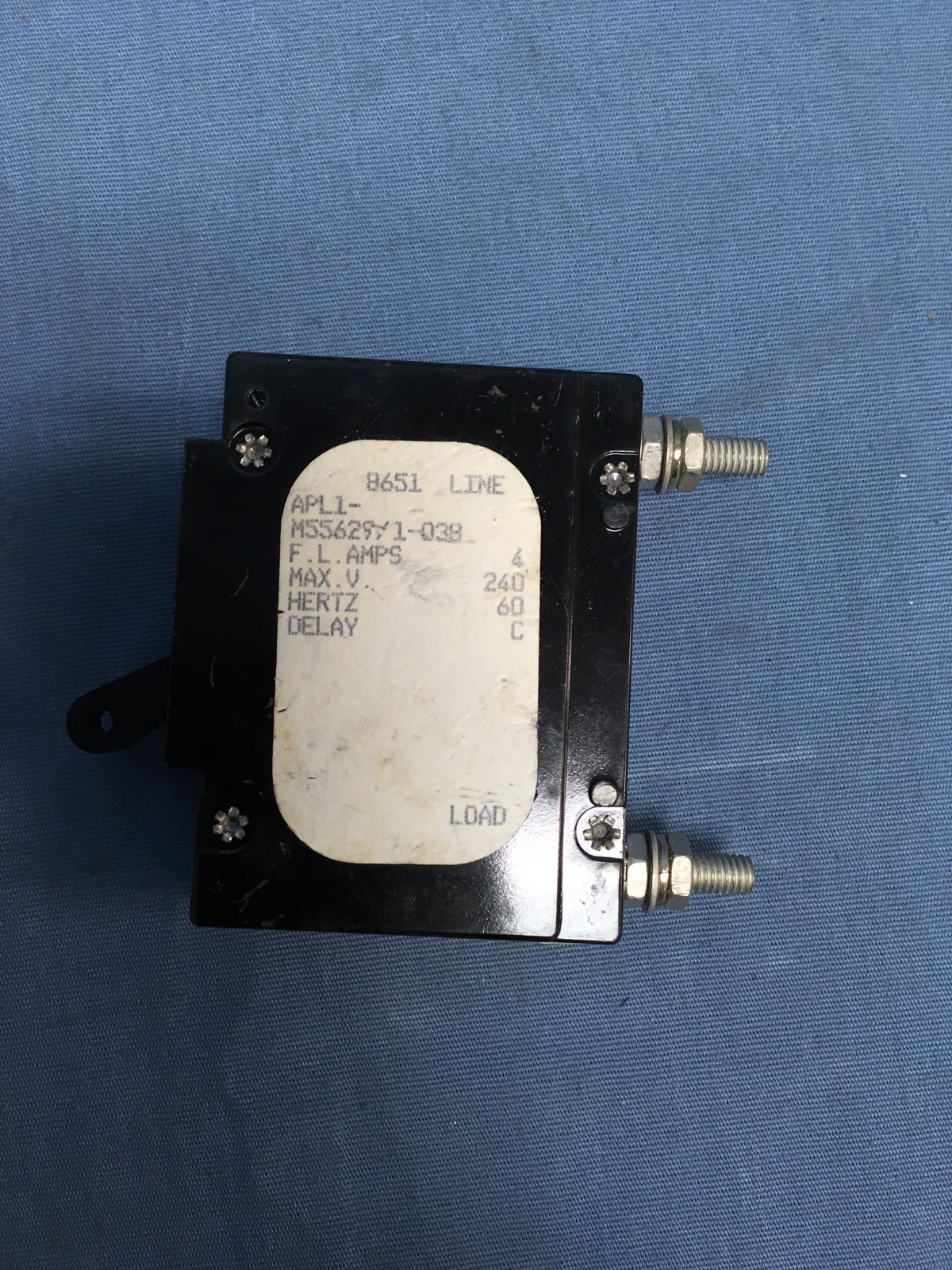 NEW Airpax / Sensata M55629/1-038 Mil-Spec Circuit Breaker 4A, 240V, 60Hz