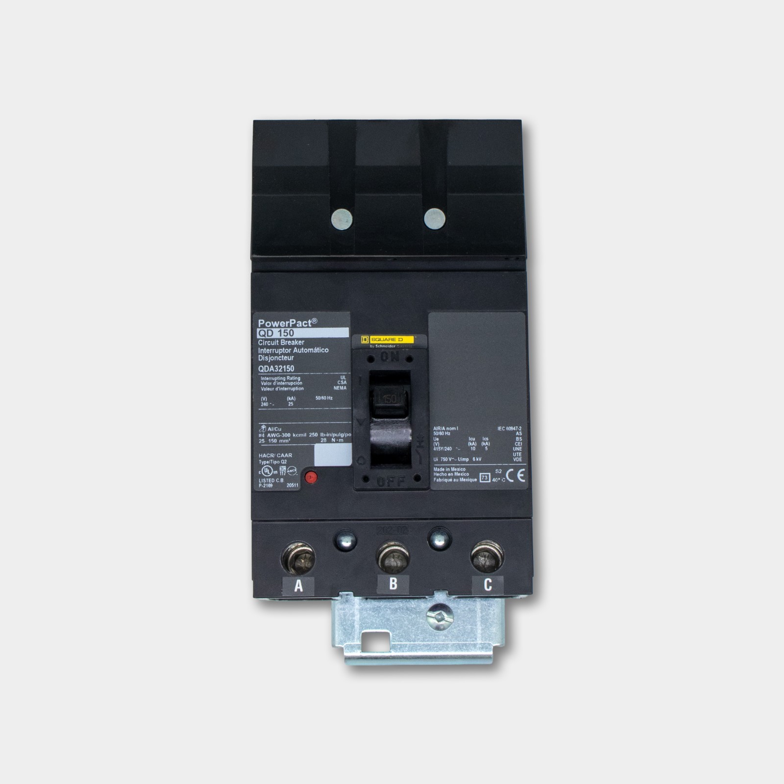 SQUARE D QDA32150 BREAKER 3POLE 150A 240V NEW READY TO SHIP