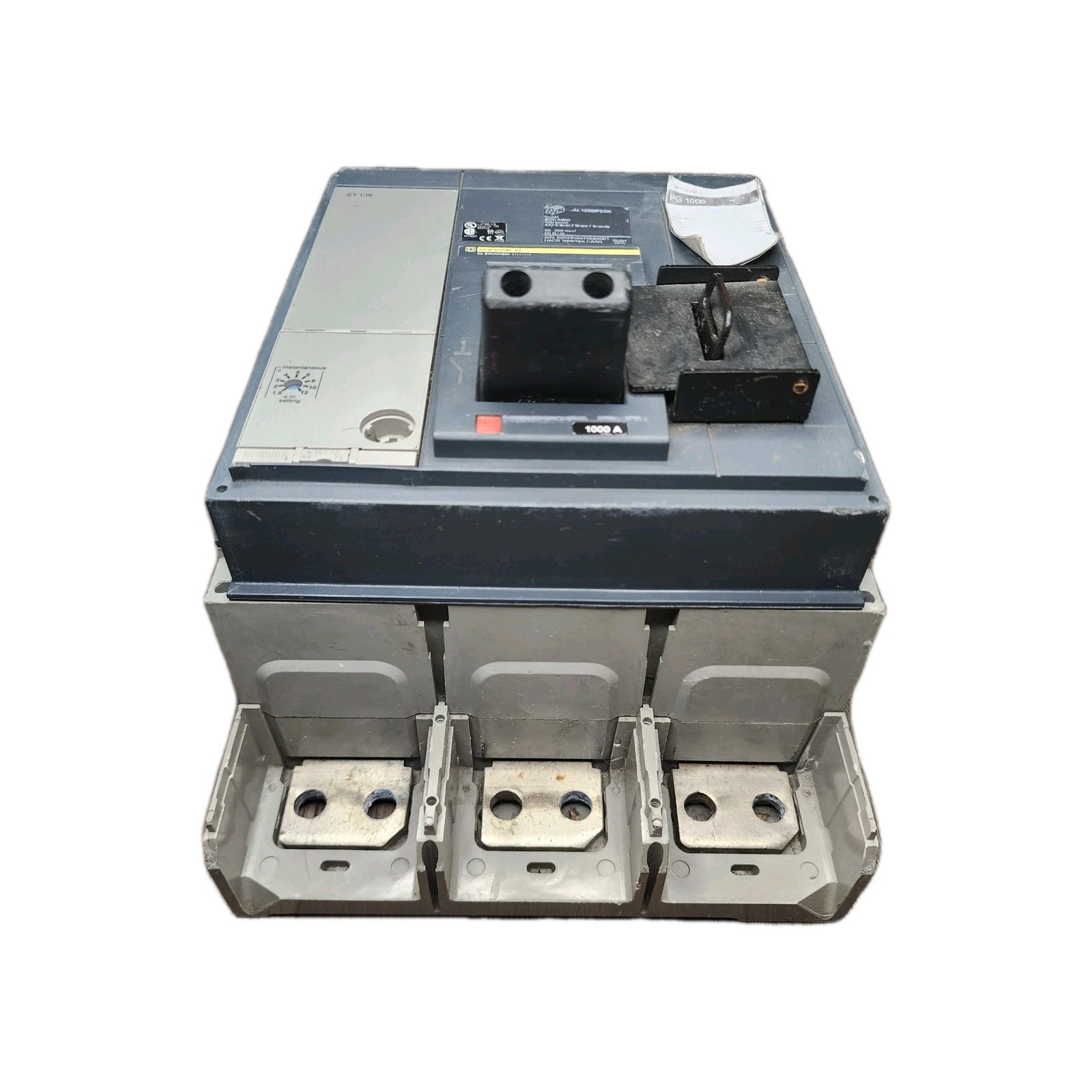 SQUARE D POWERPACT PG 1000 CIRCUIT BREAKER PGF36100YP 3 POLE 600V 1000A AMP