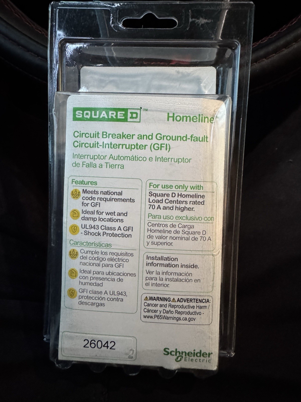 Square D HOM220GFIC HomeLine 20Amp 2-Pole Circuit Breaker