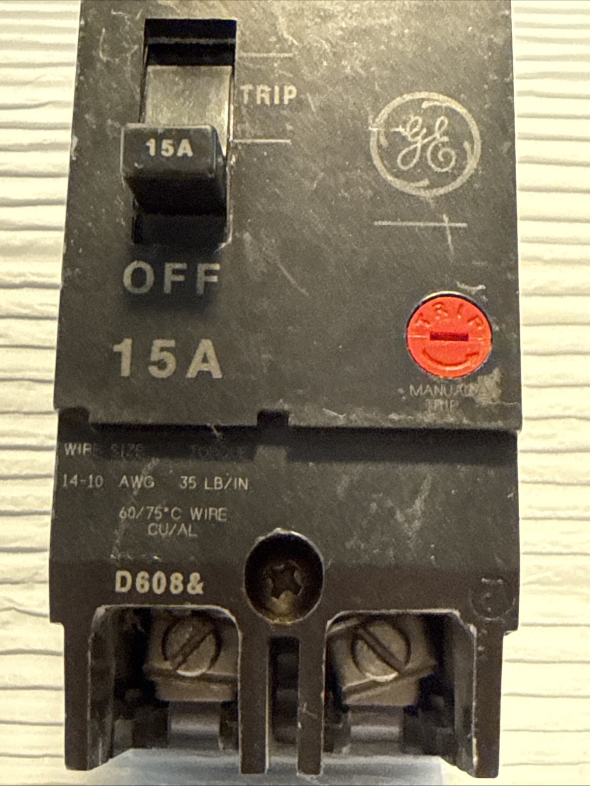 GENERAL ELECTRIC GE TEY215 2 POLE 15 AMP 480/277V CIRCUIT BREAKER