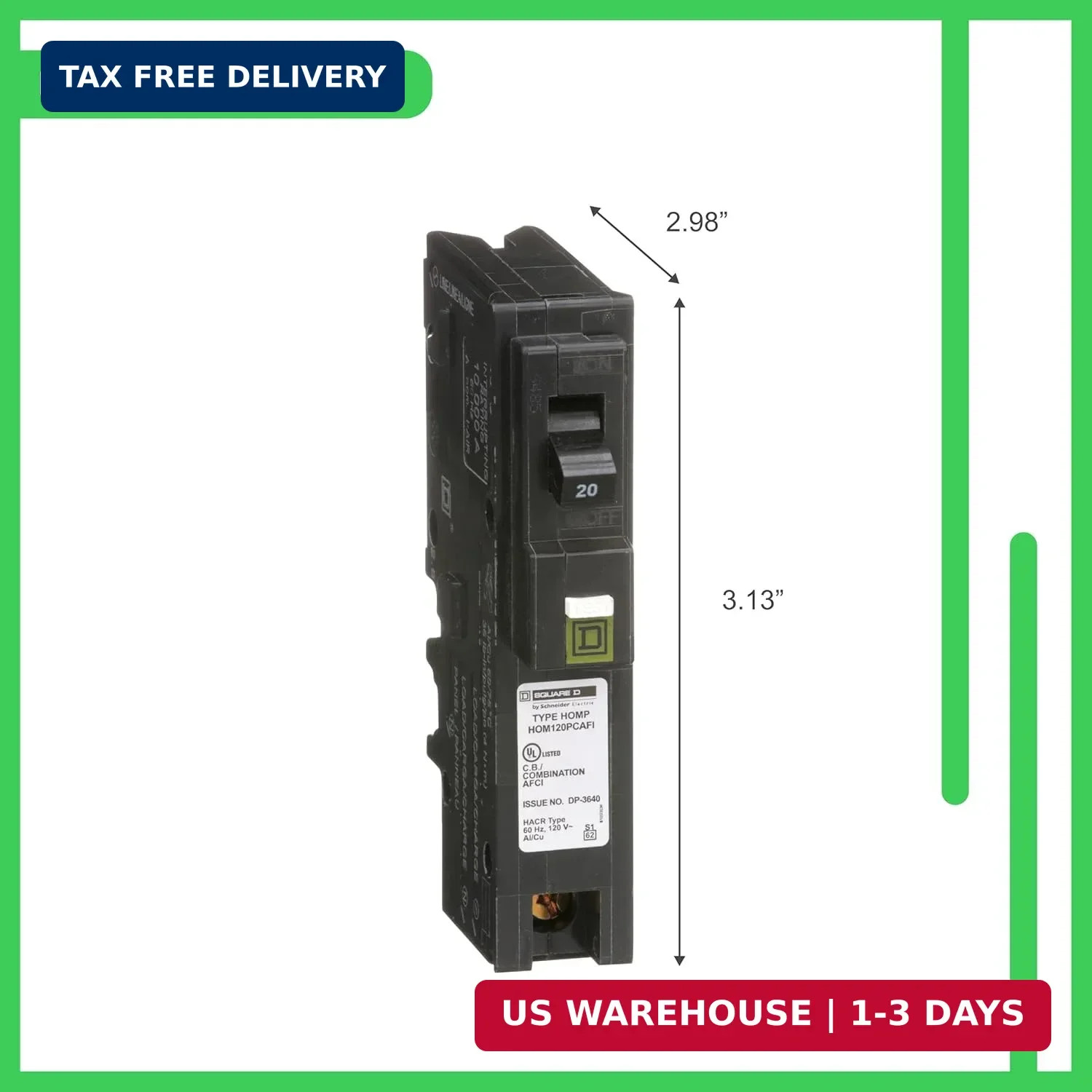 Square D by Schneider Electric Square D – HOM120PCAFIC Homeline Circuit Breaker,