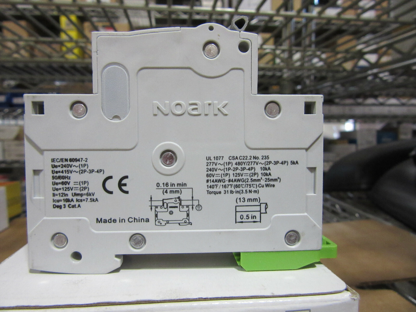 Noark B1E1D20 Circuit Breaker 1P 20A 120/240V NEW!!! Free Shipping