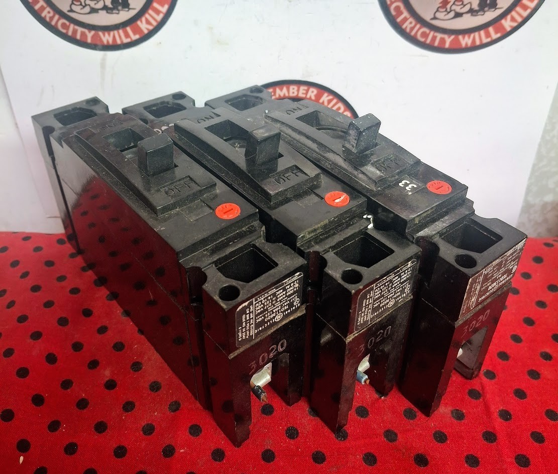 GE TED113020 Circuit Breaker 277VAC 125VDC 20AMP (LOT OF 3) SHIP SAME DAY