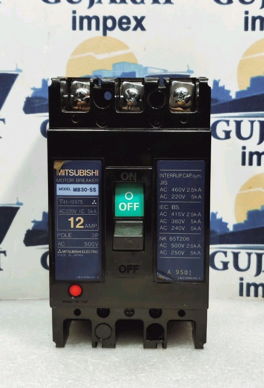 MITSUBISHI MB30-SS MOTOR BREAKER 12AMP 3POLE FREE FAST SHIPPING JAPAN TESTED OK