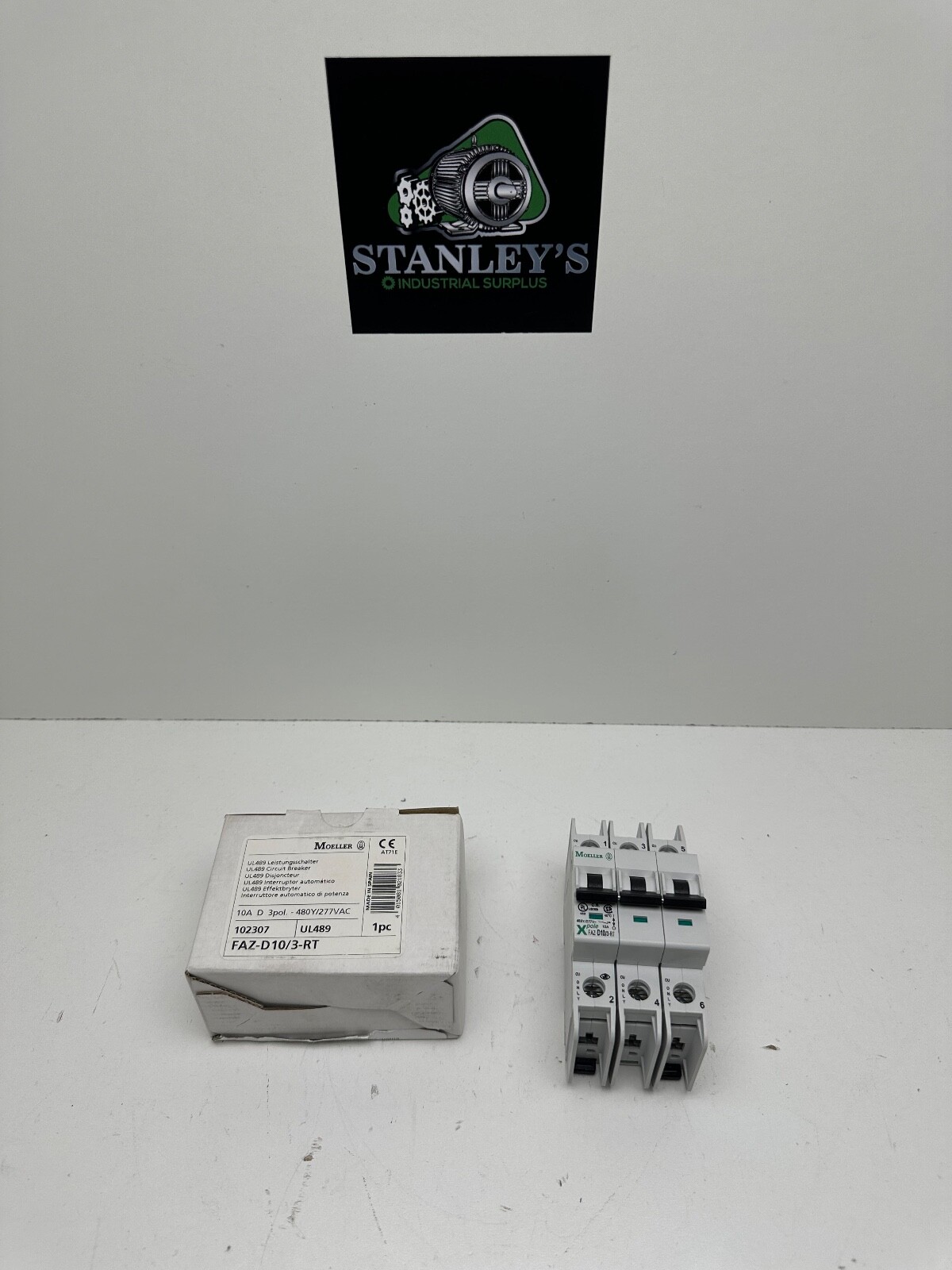 Moeller FAZ-D10/3-RT 3P 10A Circuit Breaker New