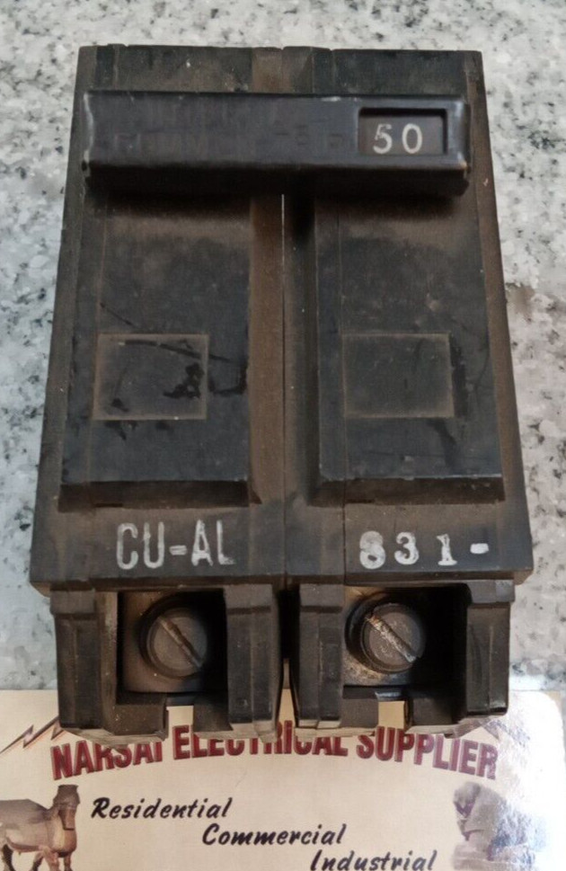 GE /BREAKER/TQL2150/ 50-Amp/ 2-Pole / 120/240VA/ Type TQL-AC /GROVE/USE(L177