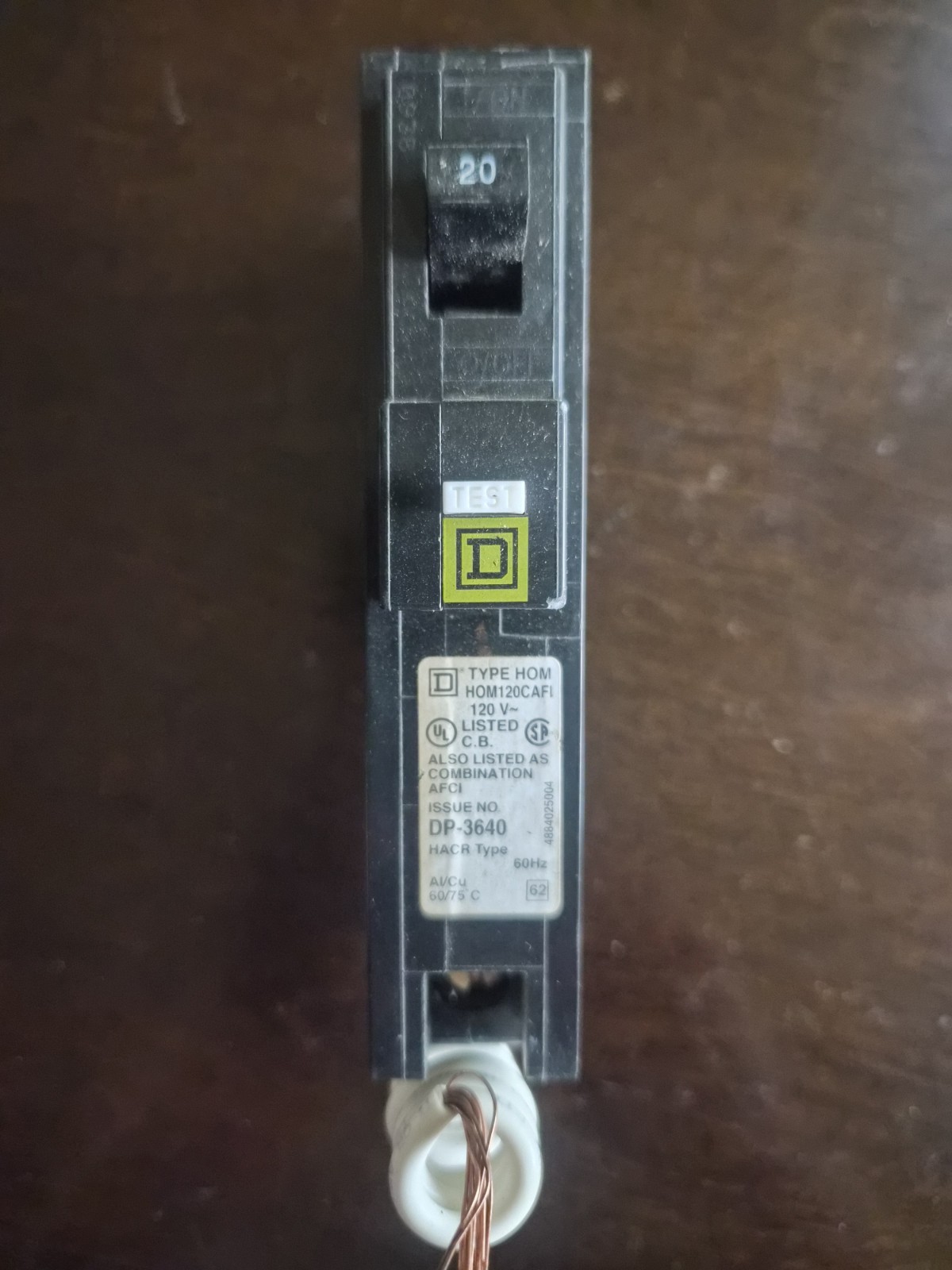 Square D Homeline Circuit Breaker & Combination AFCI HOM120AFIC