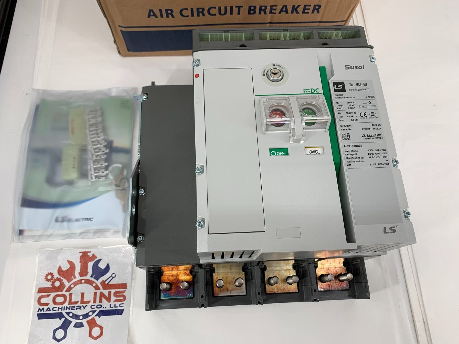 LS Electric Susol DDV-16C4-00P M1D1D1FX 000U1BKR PE Air Circuit Breaker 1500VDC