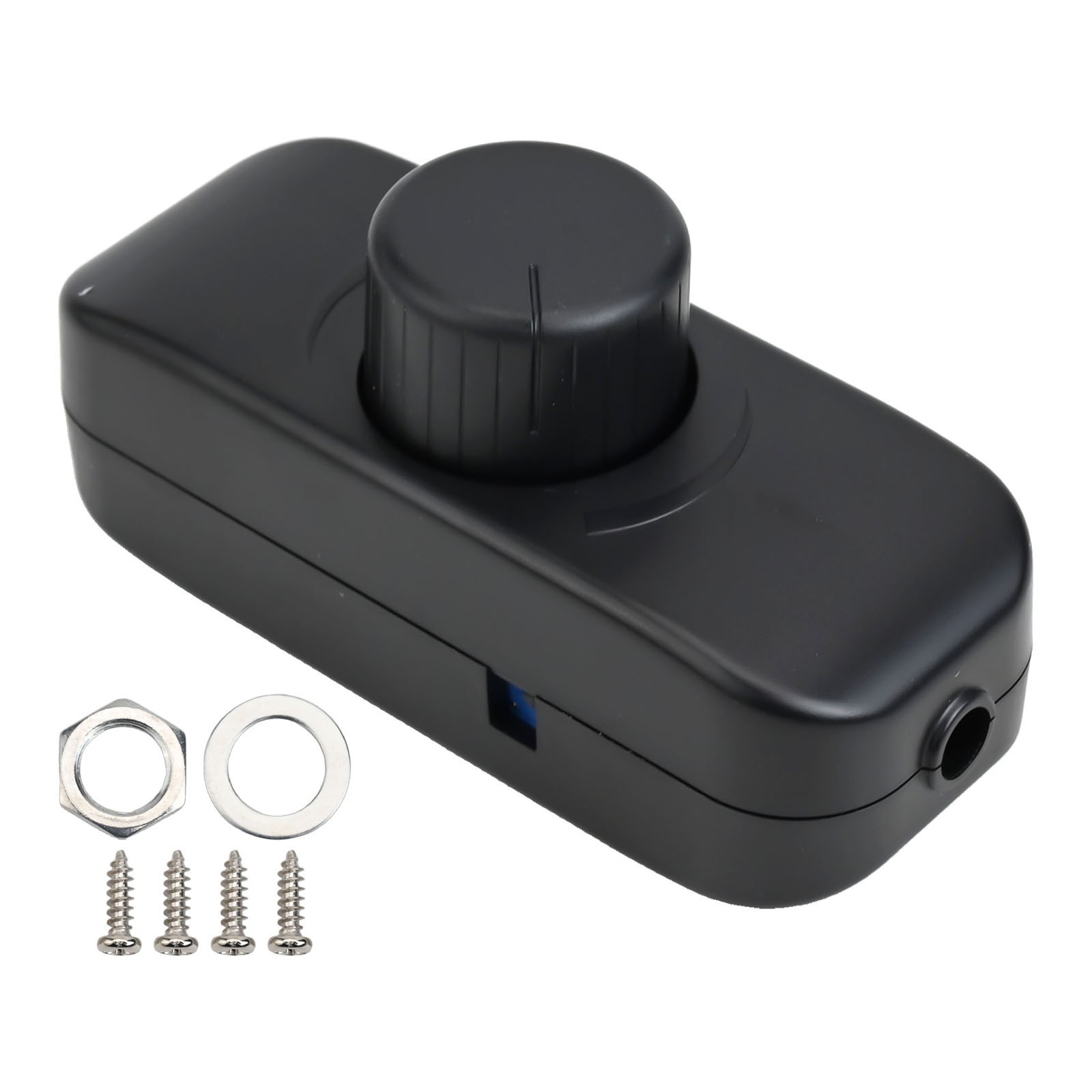 1pc LED Dimmer Switch,220V-240V Push ON/OFF Rotary Dimming,Inline Dimmer Switch