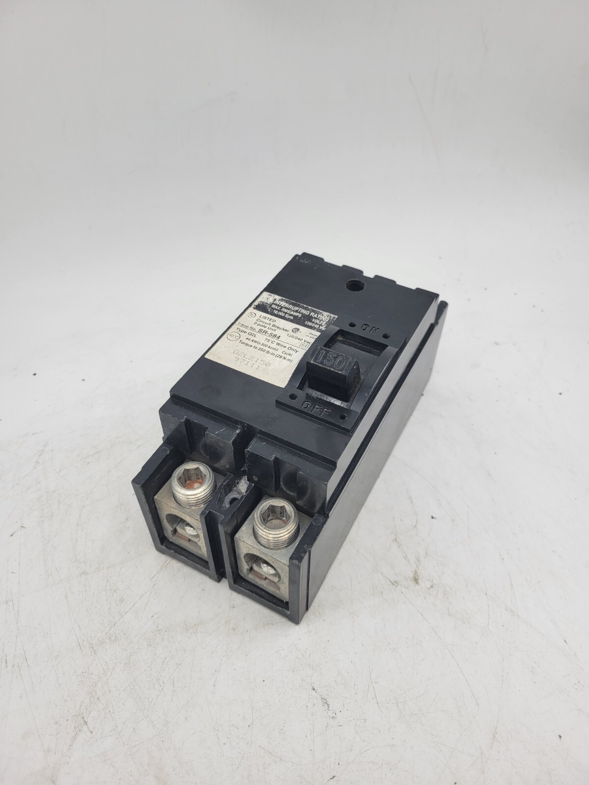 Square D Q2L2150 Feed-Thru Circuit Breaker 150A 120/240V 2P 1PH Type Q2L 150 AMP
