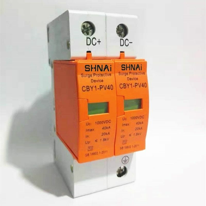 Surge Protective Device 2P 20KA~40KA Low-voltage SPD DC 500V 800V 1000V