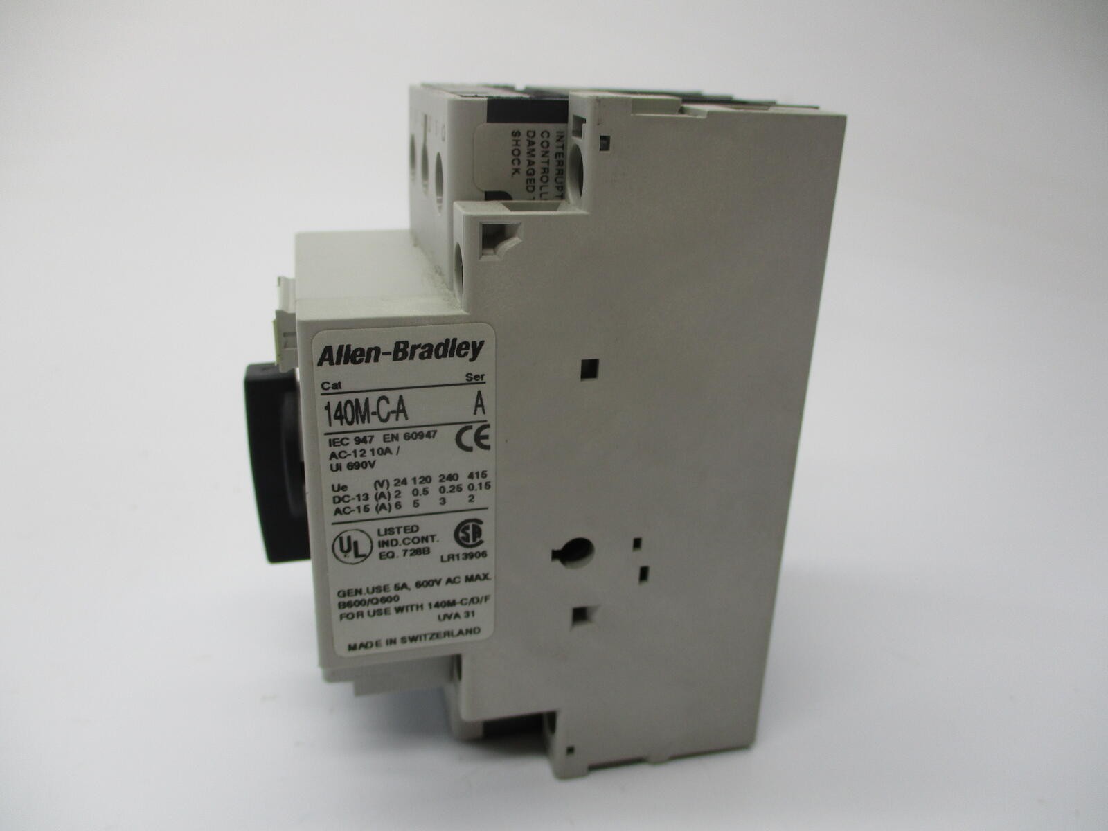 ALLEN BRADLEY 140M-C2E-B16 SER.B CIRCUIT BREAKER W/AUXILIARY CONTACT UNMP.