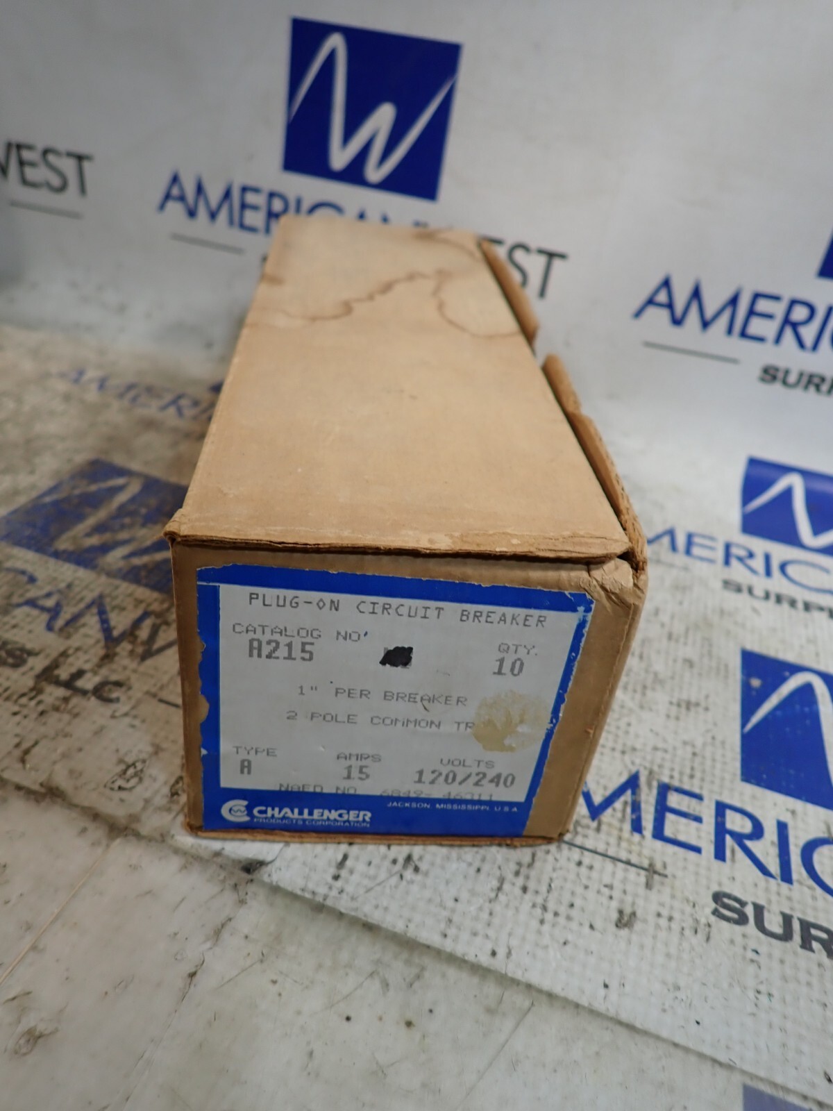 1 NEW from CASE Challenger A215 2 pole 15 amp A Type 120/240v Plug in Breaker